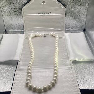 Imperial White Pearls HSN 10.4mm Cultured Freshwater Pearl Necklace 24” (14)